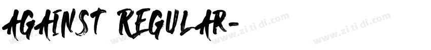 against Regular字体转换